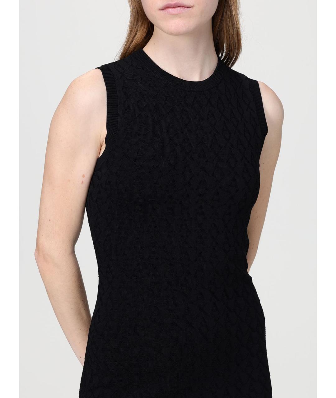 ARMANI EXCHANGE Черное полиамидовое повседневное платье, фото 3