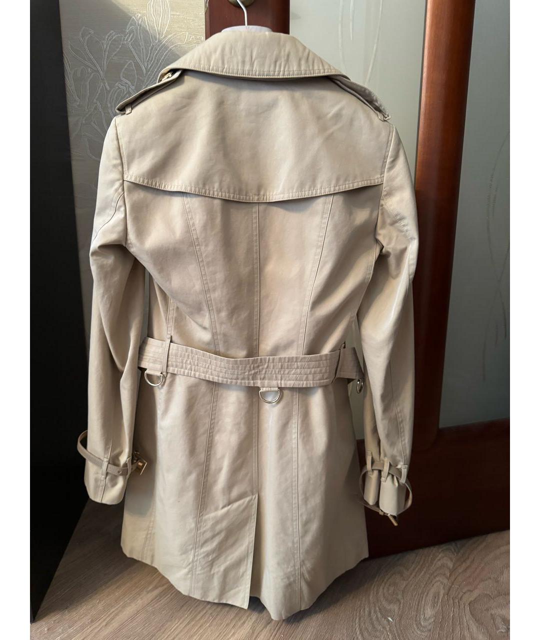 BURBERRY Бежевый хлопковый тренч/плащ, фото 2
