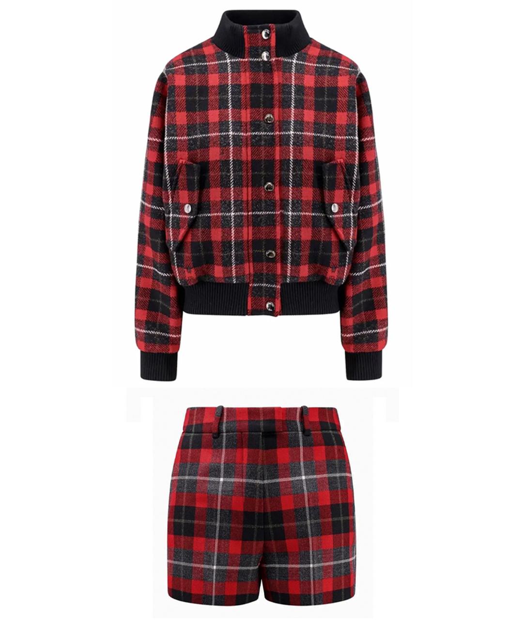 CHRISTIAN DIOR Красный шерстяной костюм с брюками, фото 1