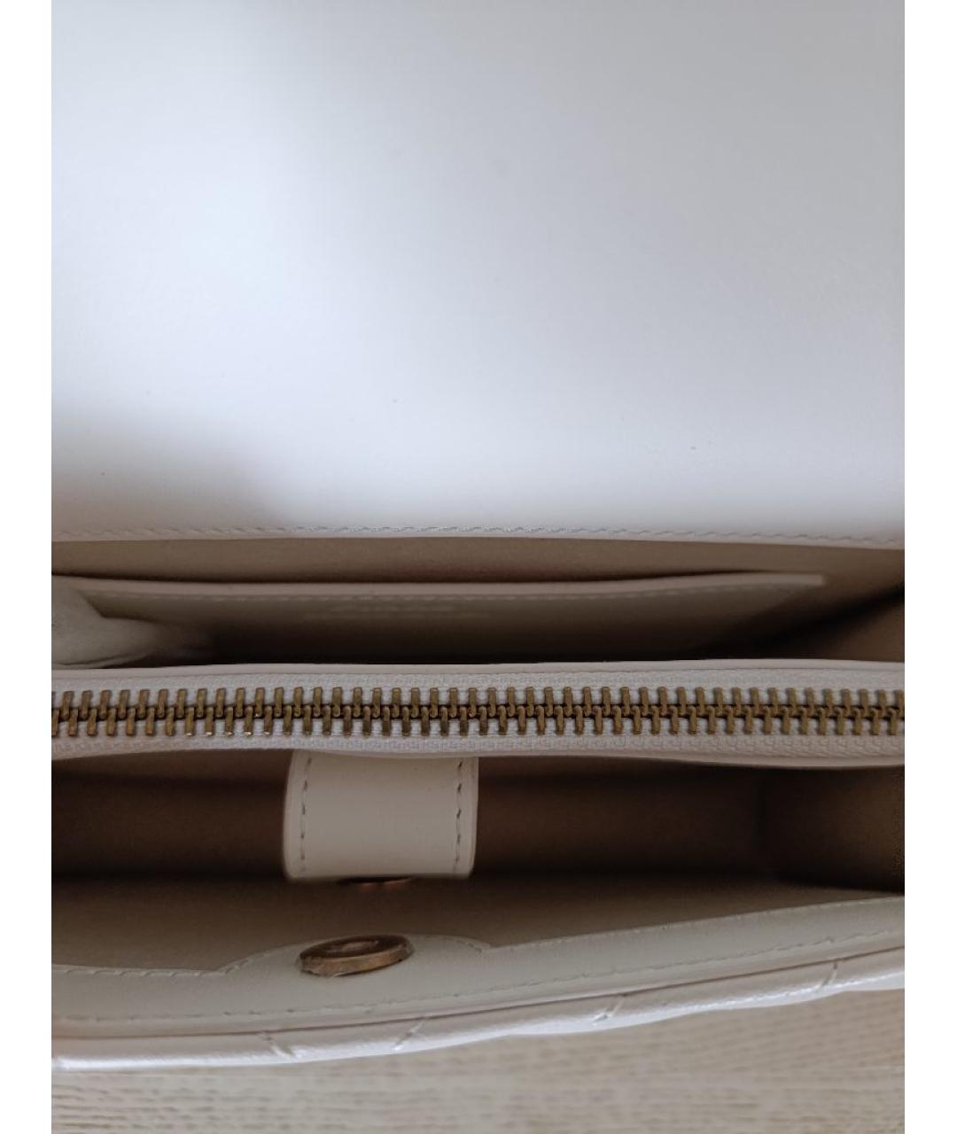 PINKO Белая кожаная сумка через плечо, фото 4