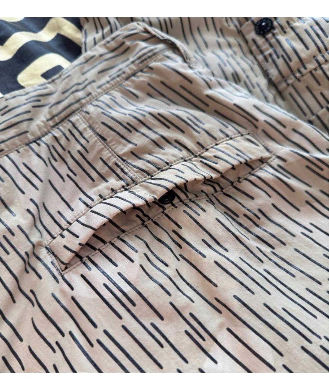 STONE ISLAND Бежевые хлопковые повседневные брюки, фото 5