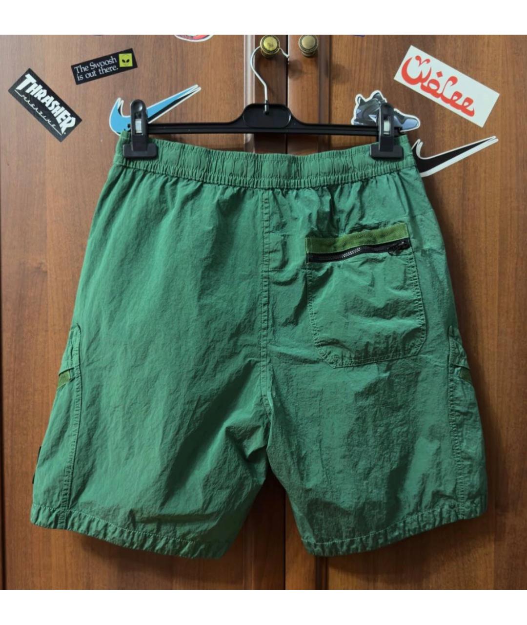 STONE ISLAND Зеленые шорты, фото 2