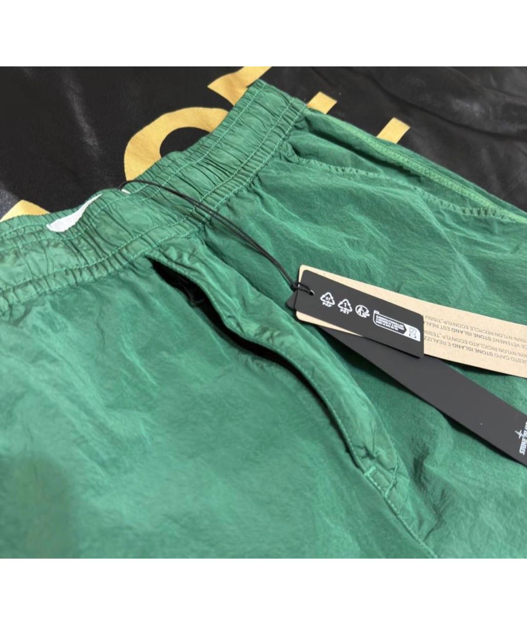 STONE ISLAND Зеленые шорты, фото 5