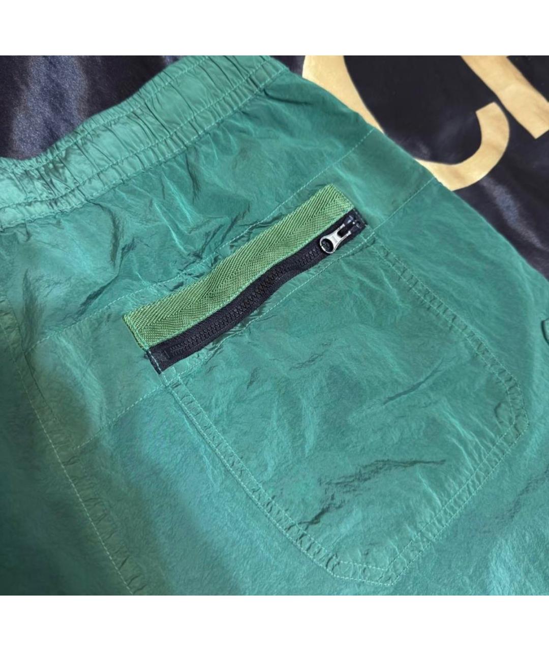 STONE ISLAND Зеленые шорты, фото 6