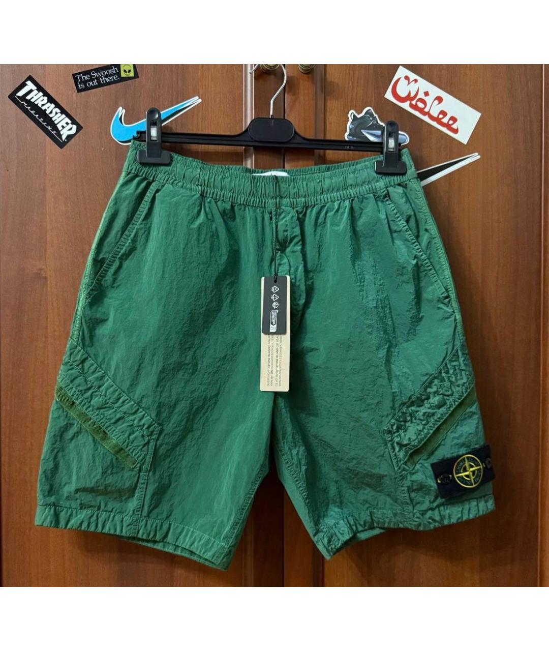 STONE ISLAND Зеленые шорты, фото 9