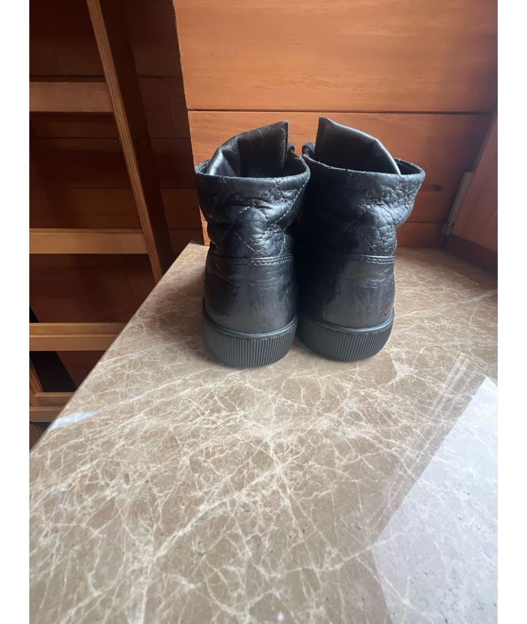 CHANEL Черные кожаные ботинки, фото 4
