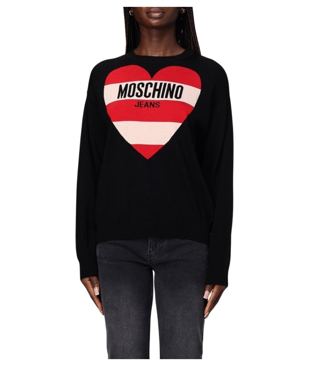 MOSCHINO JEANS Черный шерстяной джемпер / свитер, фото 1
