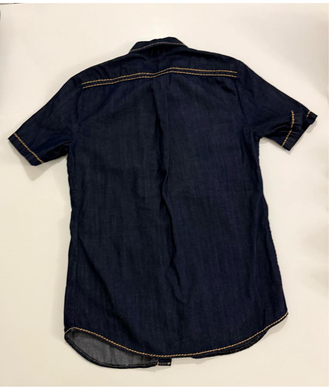 DSQUARED2 Темно-синяя хлопковая рубашка, фото 3