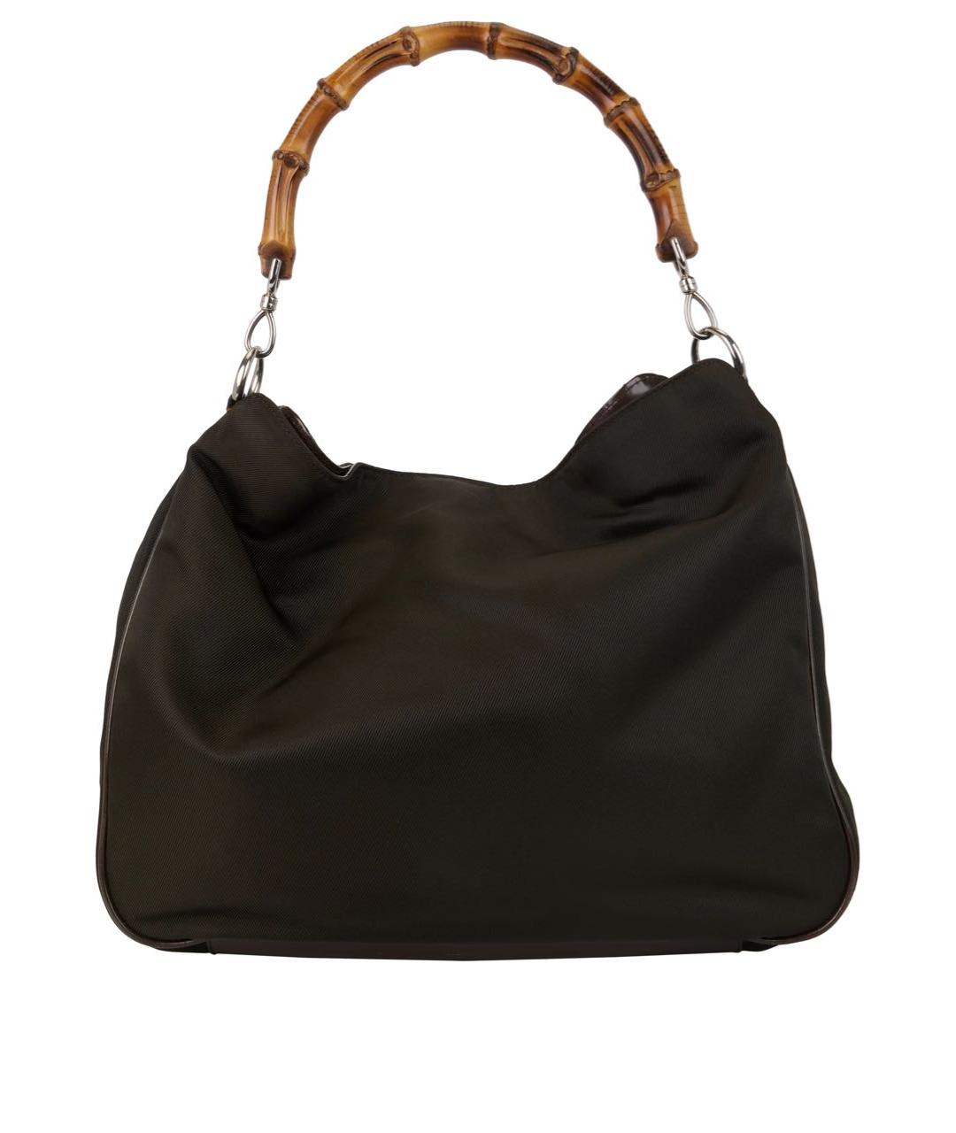 GUCCI Коричневая синтетическая сумка с короткими ручками, фото 9