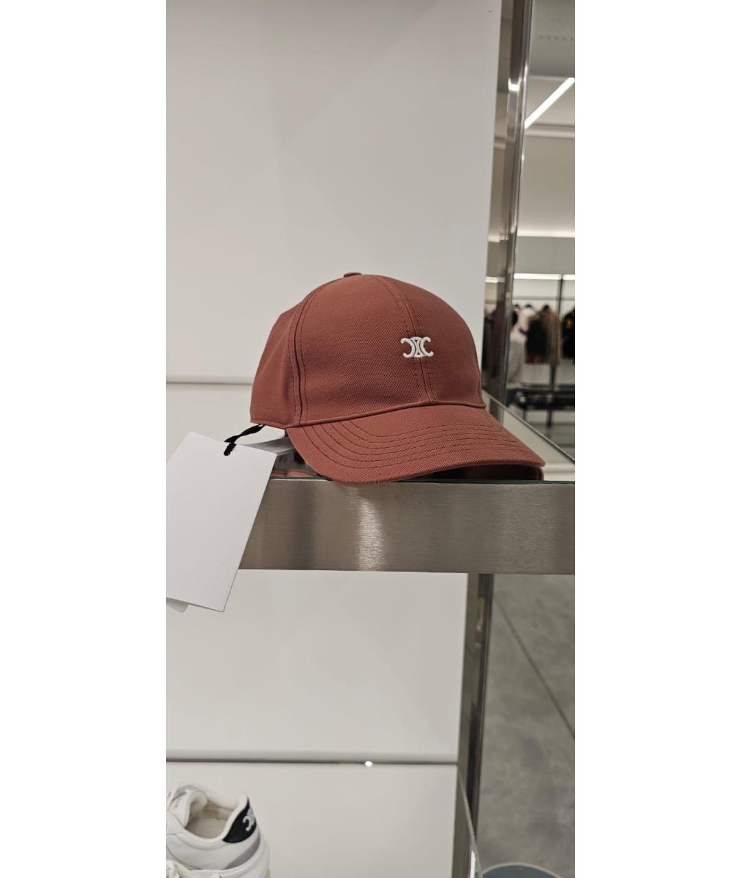 CELINE Коричневая хлопковая кепка, фото 3