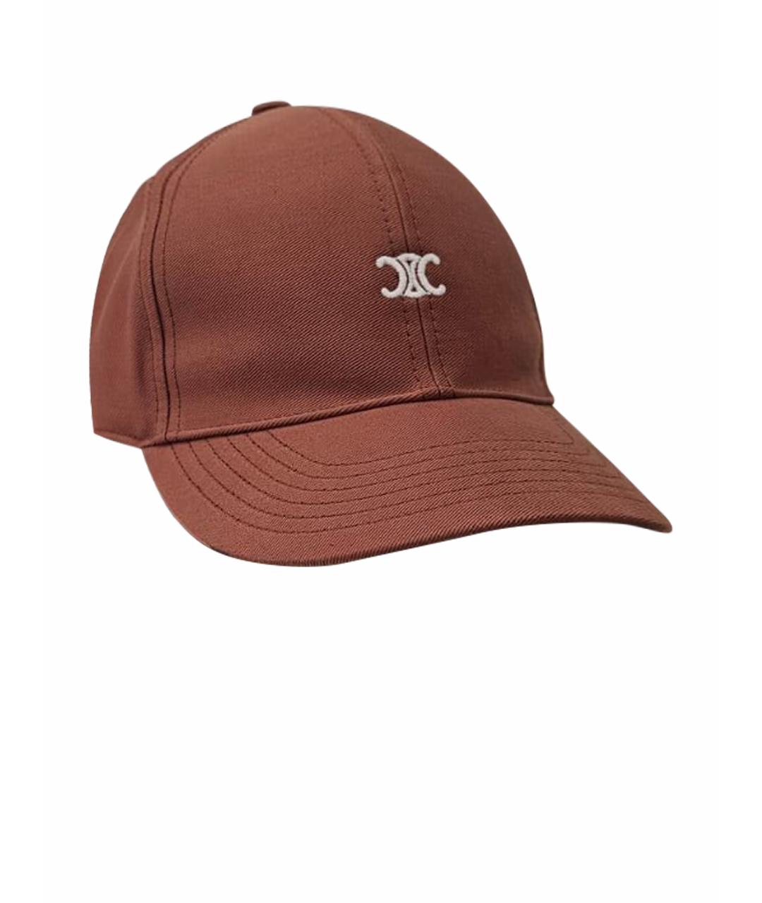 CELINE Коричневая хлопковая кепка, фото 1