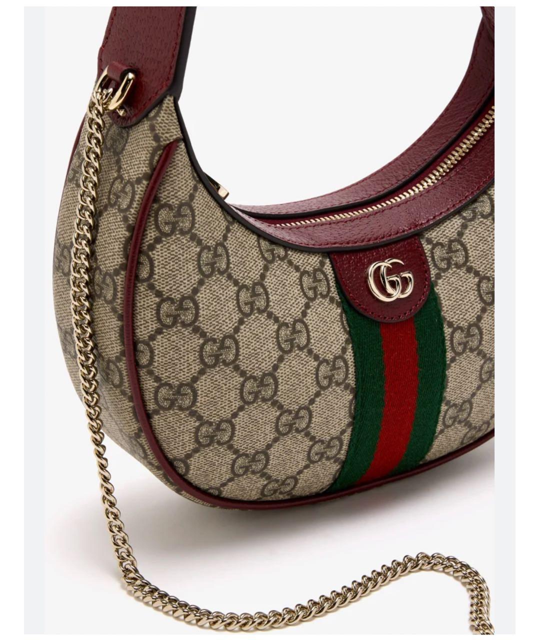 GUCCI Бежевая кожаная сумка с короткими ручками, фото 4