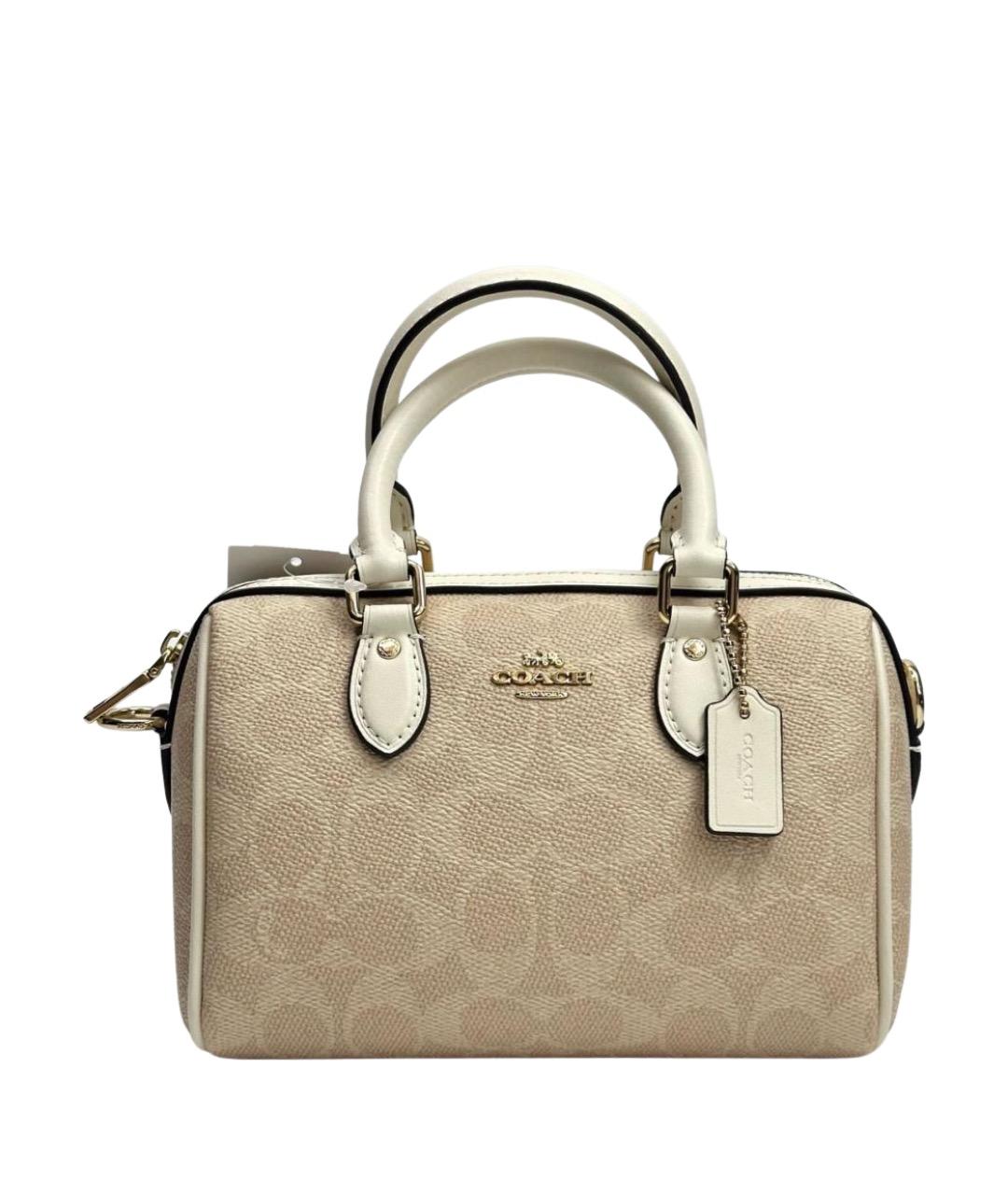 COACH Бежевая сумка с короткими ручками, фото 1