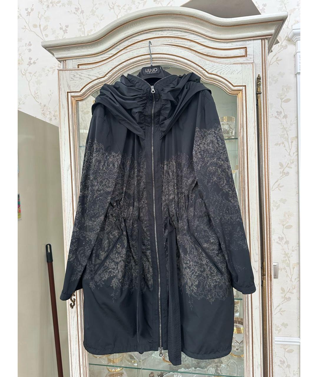 ERMANNO SCERVINO Черный полиэстеровый тренч/плащ, фото 3