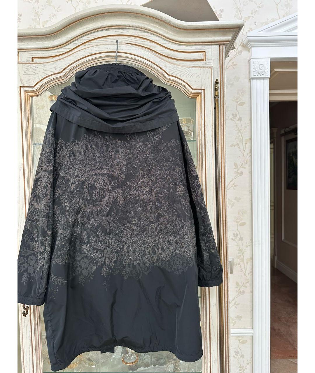 ERMANNO SCERVINO Черный полиэстеровый тренч/плащ, фото 2