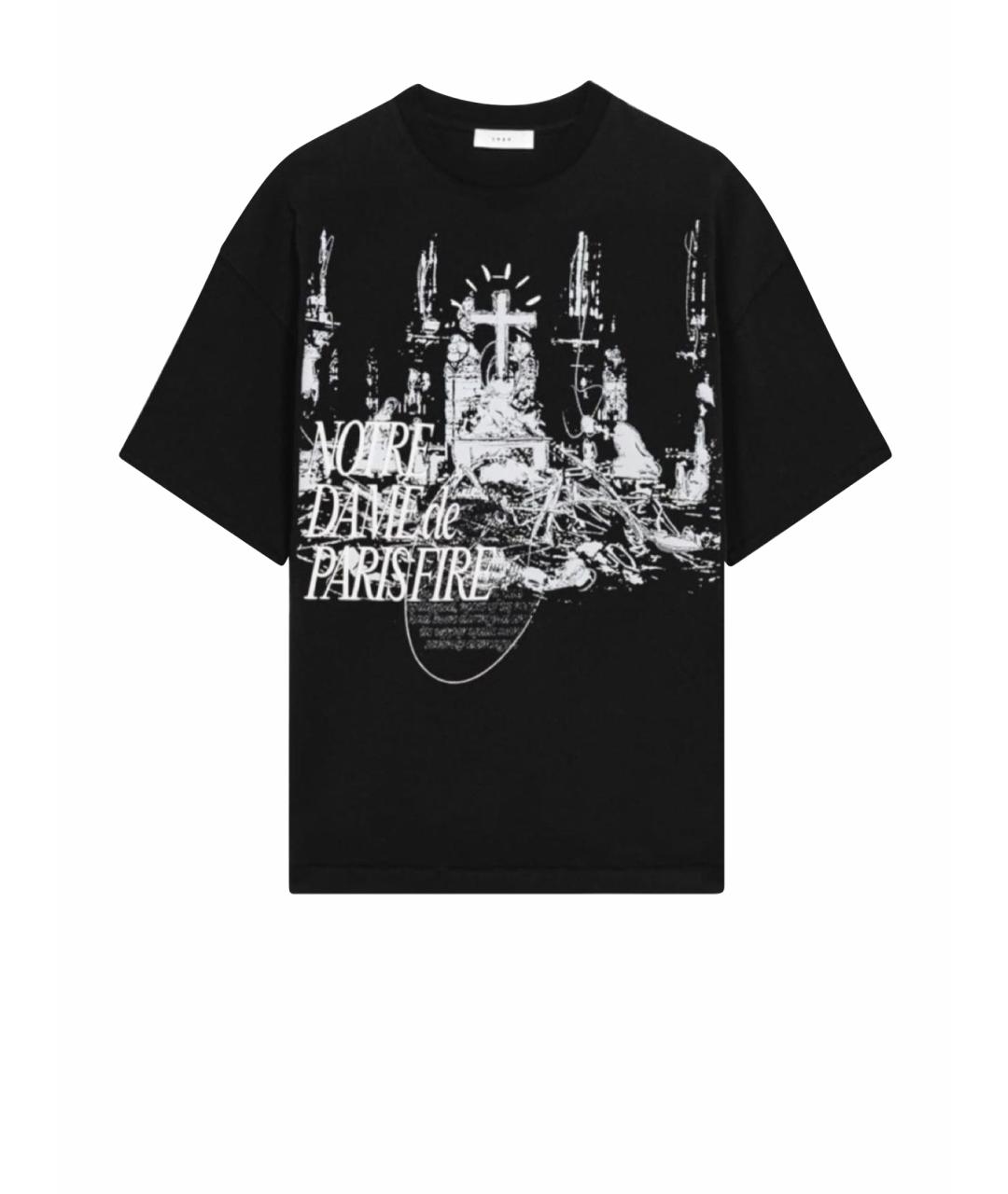 1989 STUDIO Черная хлопковая футболка, фото 1