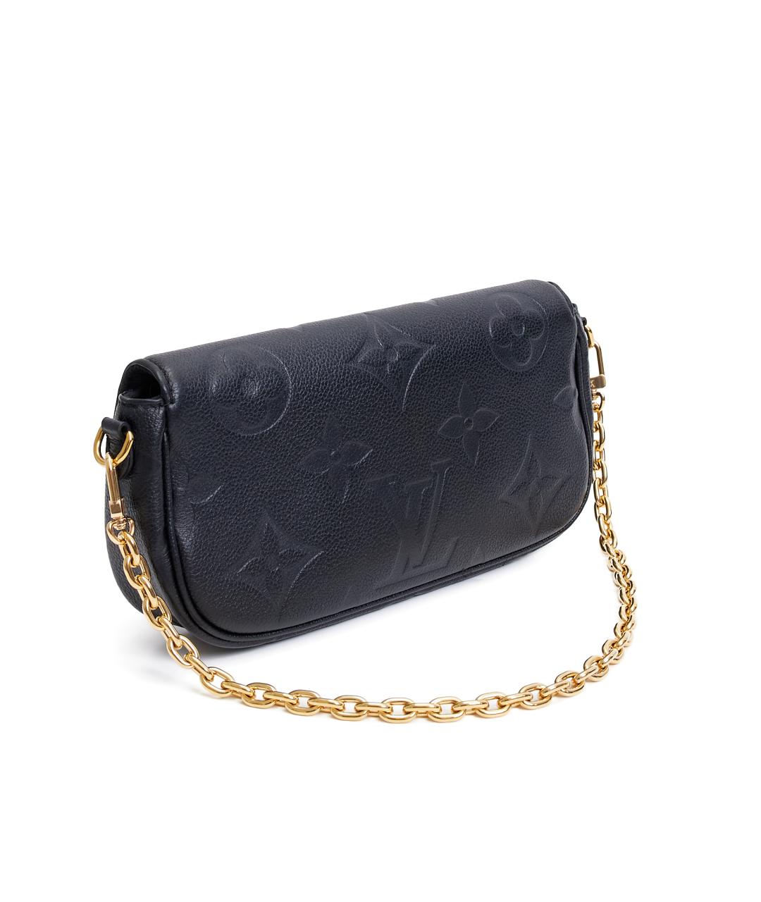 LOUIS VUITTON Черная кожаная сумка с короткими ручками, фото 8