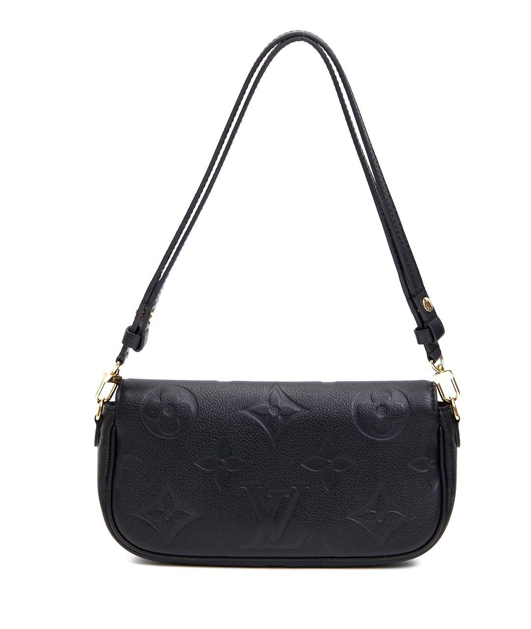 LOUIS VUITTON Черная кожаная сумка с короткими ручками, фото 3