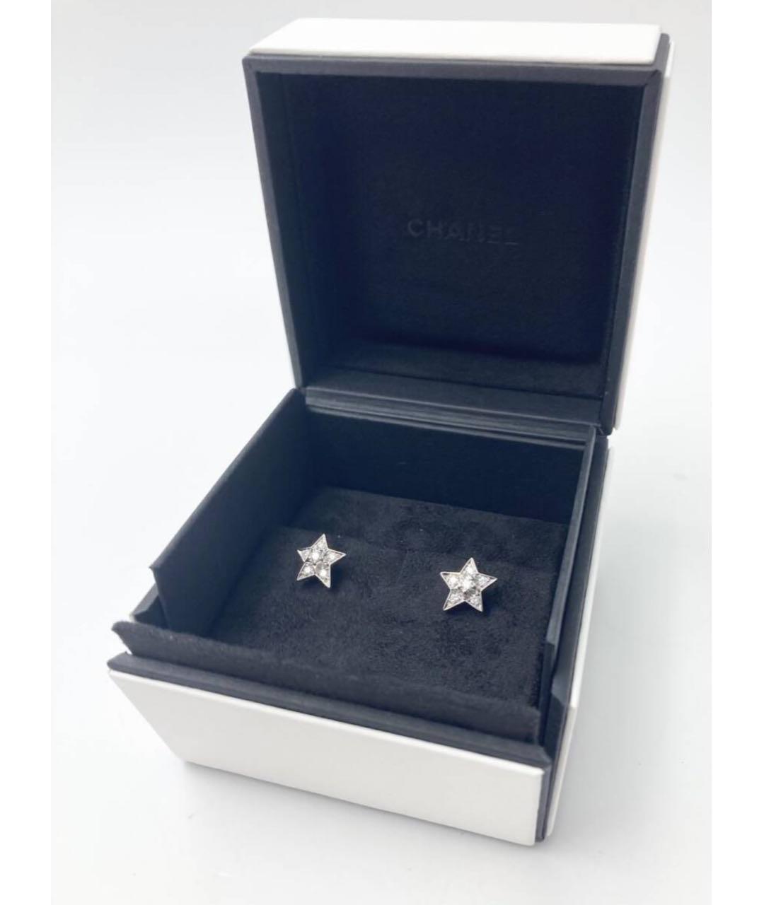 CHANEL Серебряные серьги из белого золота, фото 2