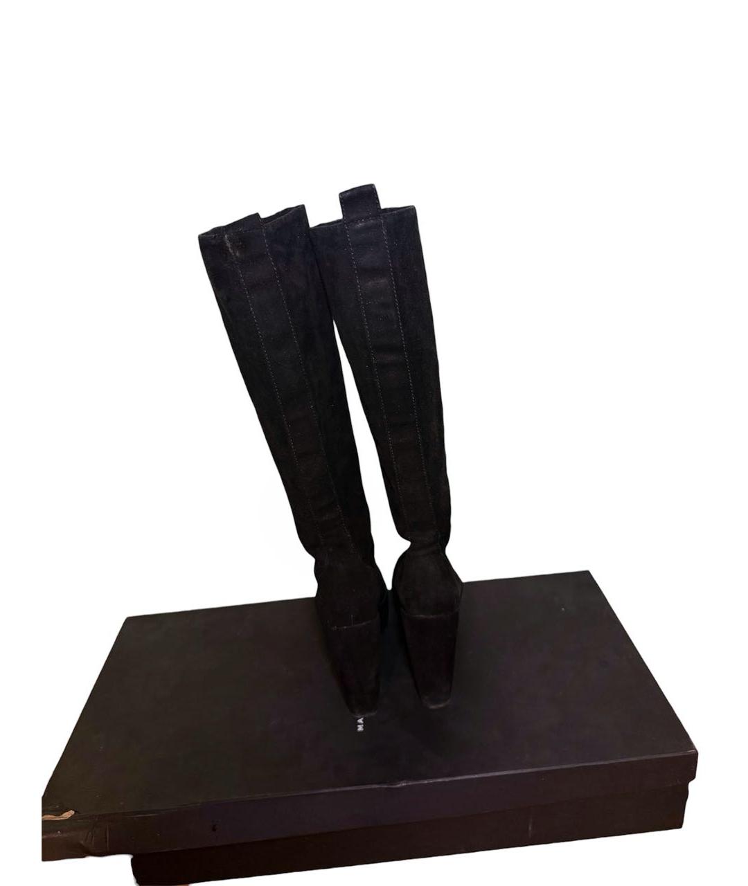 MARC BY MARC JACOBS Черные замшевые сапоги, фото 4