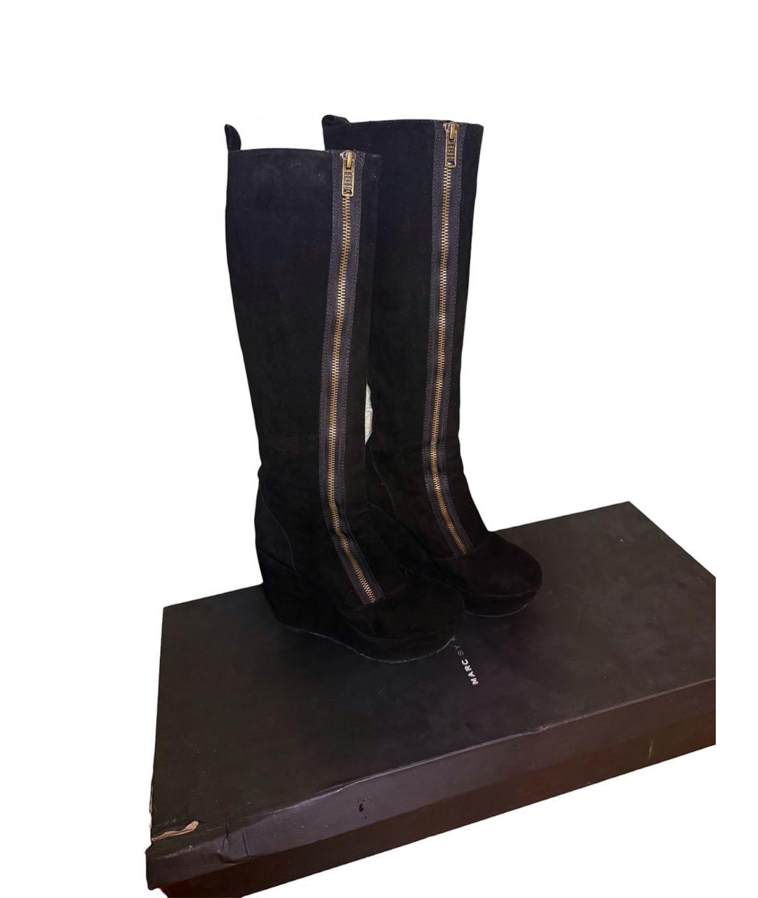 MARC BY MARC JACOBS Черные замшевые сапоги, фото 3