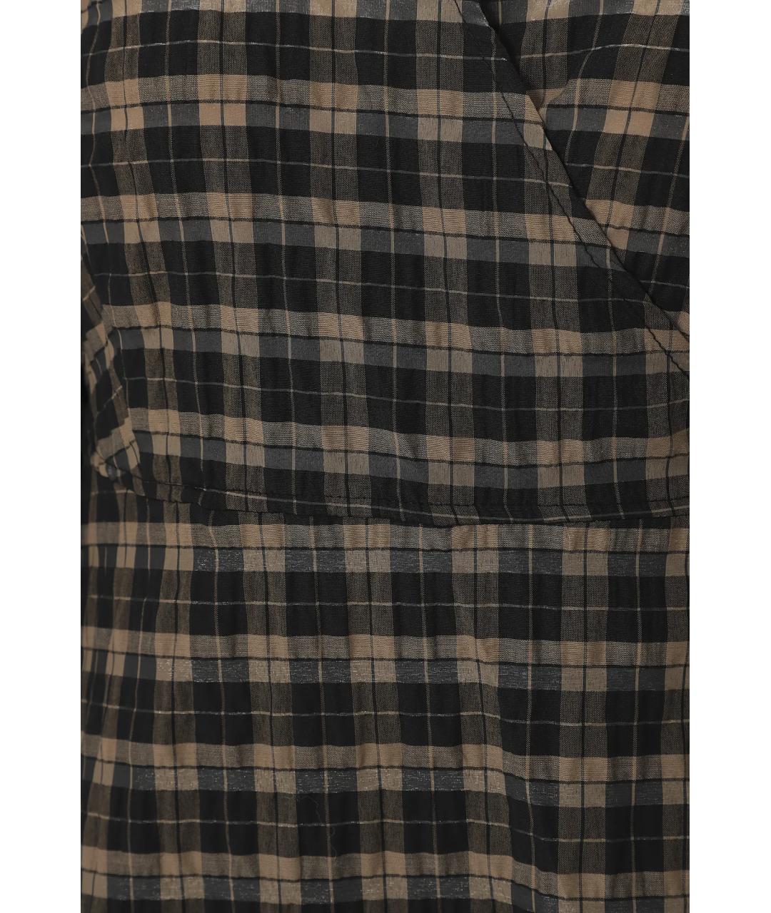 GANNI Коричневое хлопковое повседневное платье, фото 2