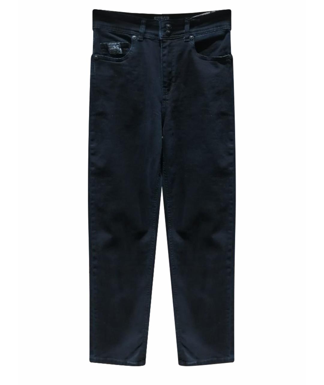 VERSACE JEANS COUTURE Черные хлопковые прямые джинсы, фото 1