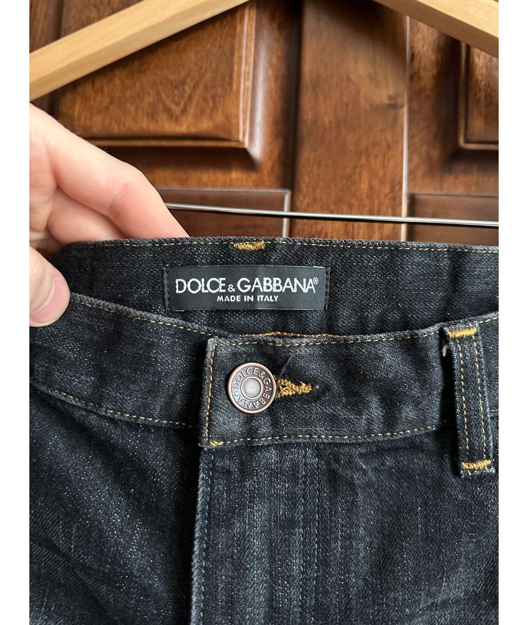 DOLCE&GABBANA Антрацитовые хлопковые джинсы скинни, фото 7