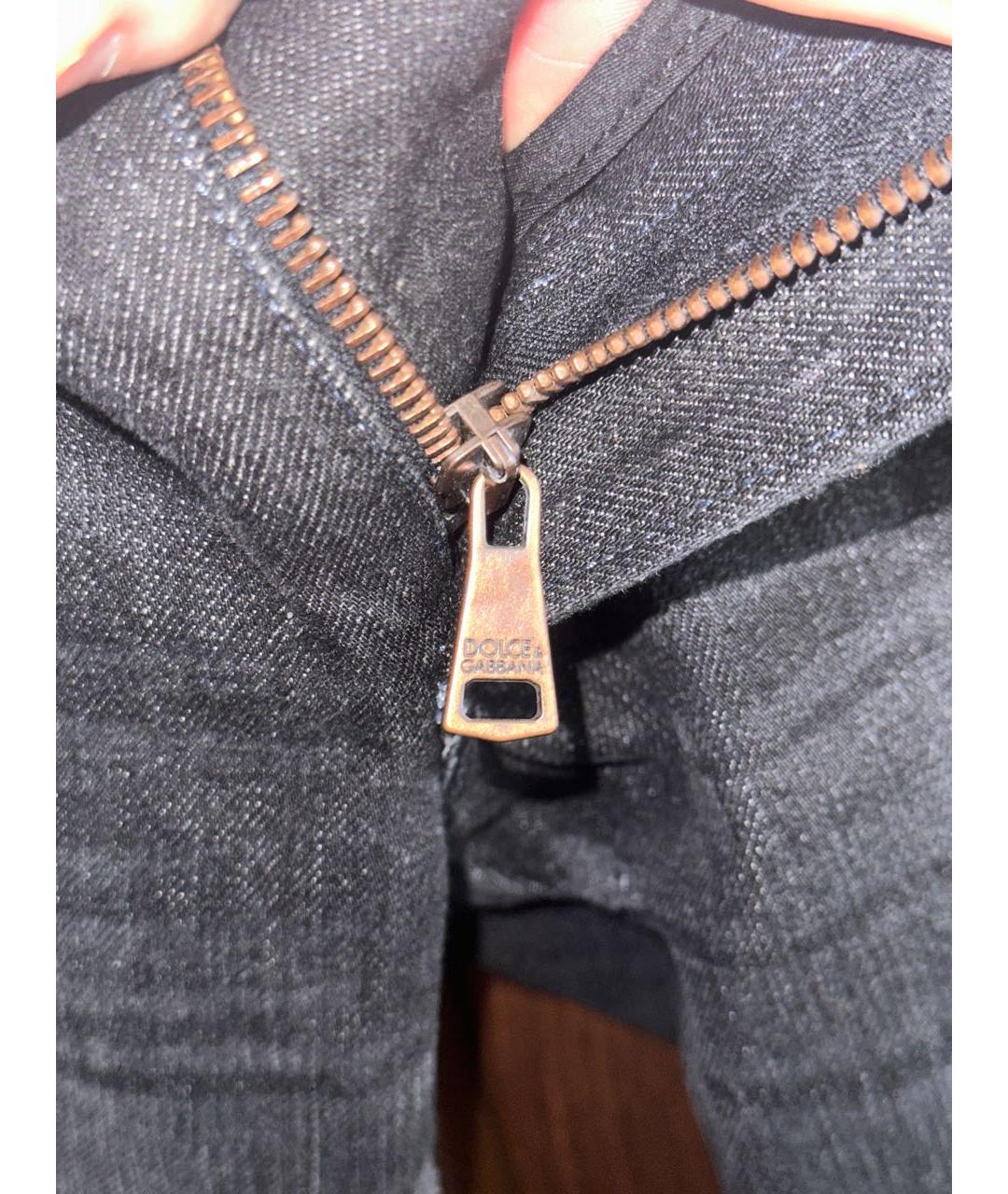 DOLCE&GABBANA Антрацитовые хлопковые джинсы скинни, фото 8