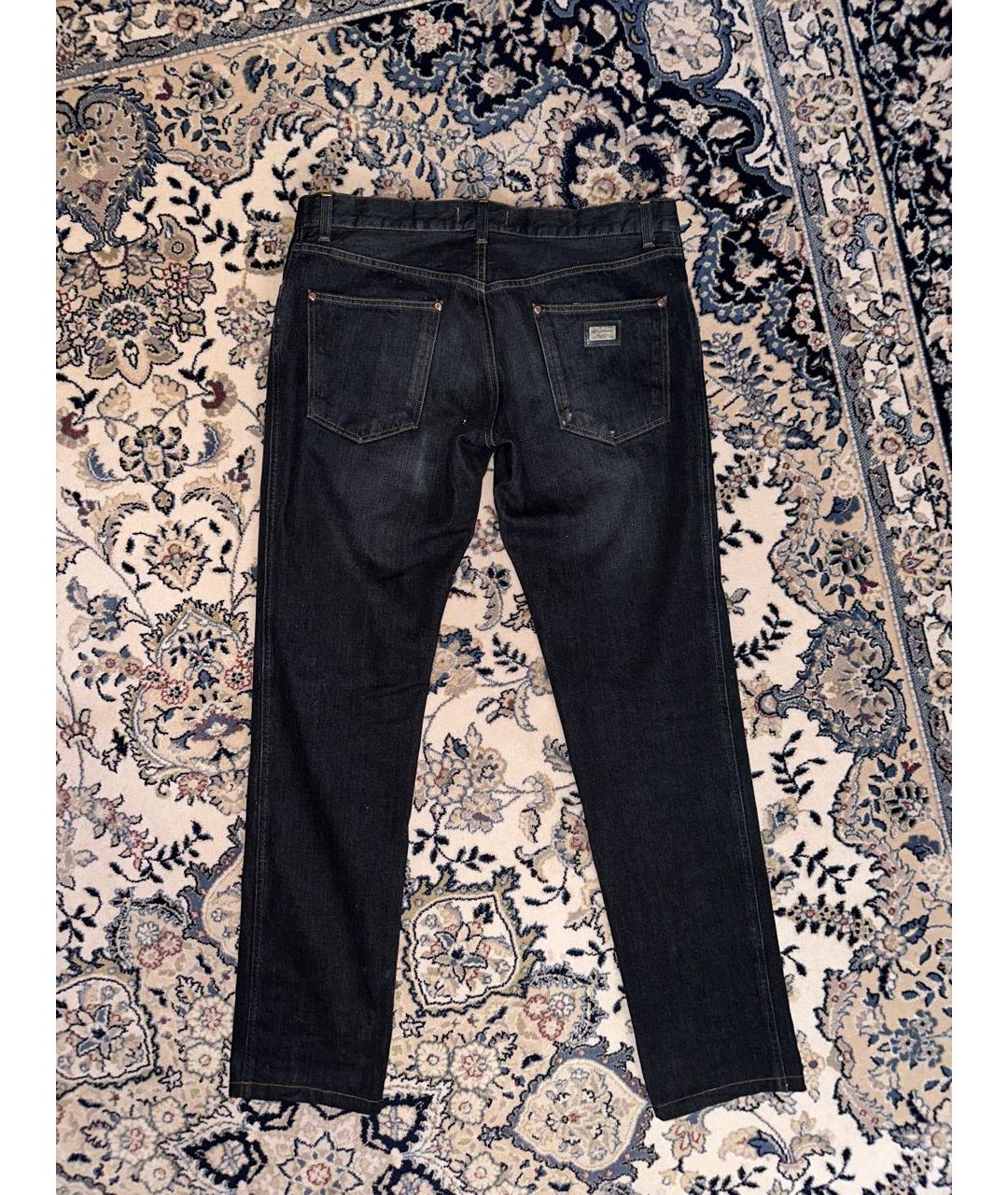 DOLCE&GABBANA Антрацитовые хлопковые джинсы скинни, фото 2