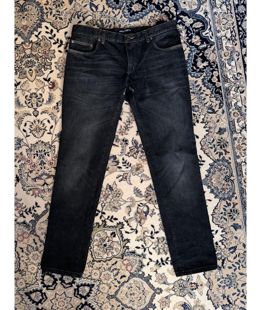 DOLCE&GABBANA Антрацитовые хлопковые джинсы скинни, фото 9