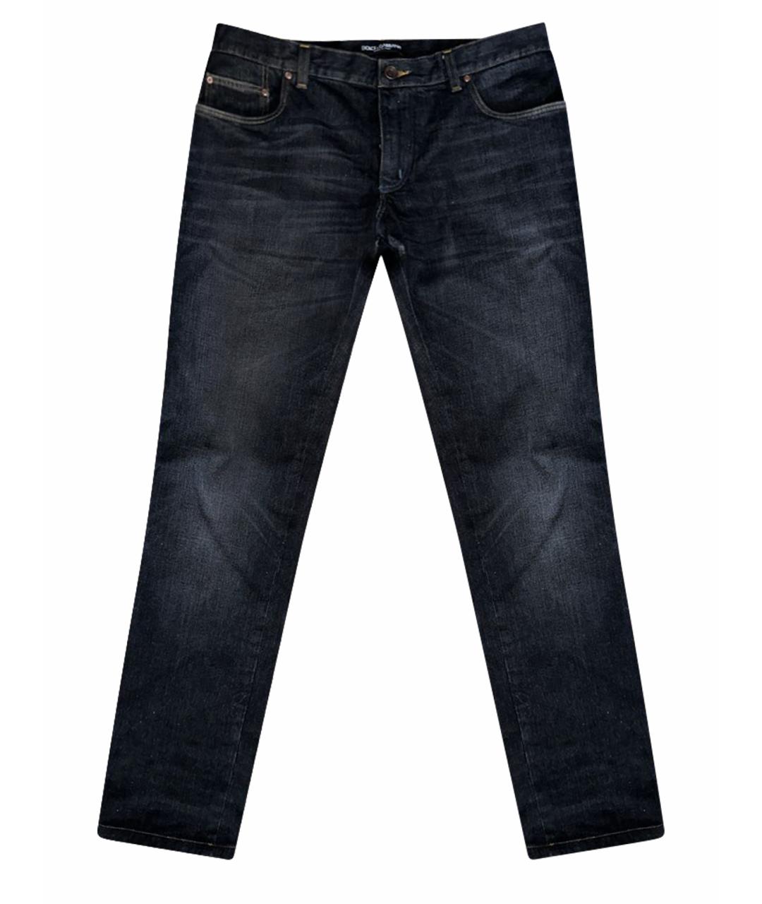 DOLCE&GABBANA Антрацитовые хлопковые джинсы скинни, фото 1