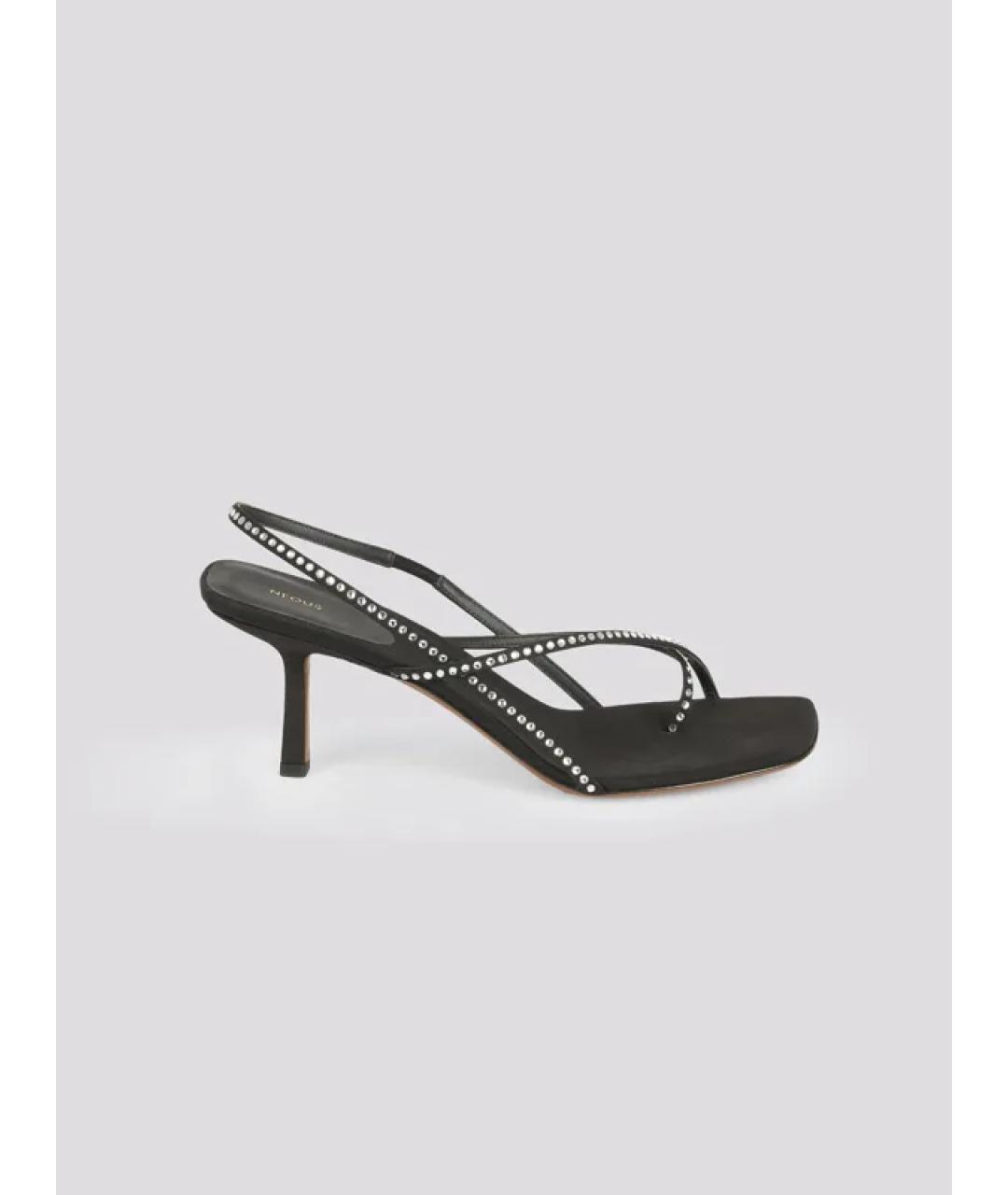 NEOUS Черные кожаные босоножки, фото 5