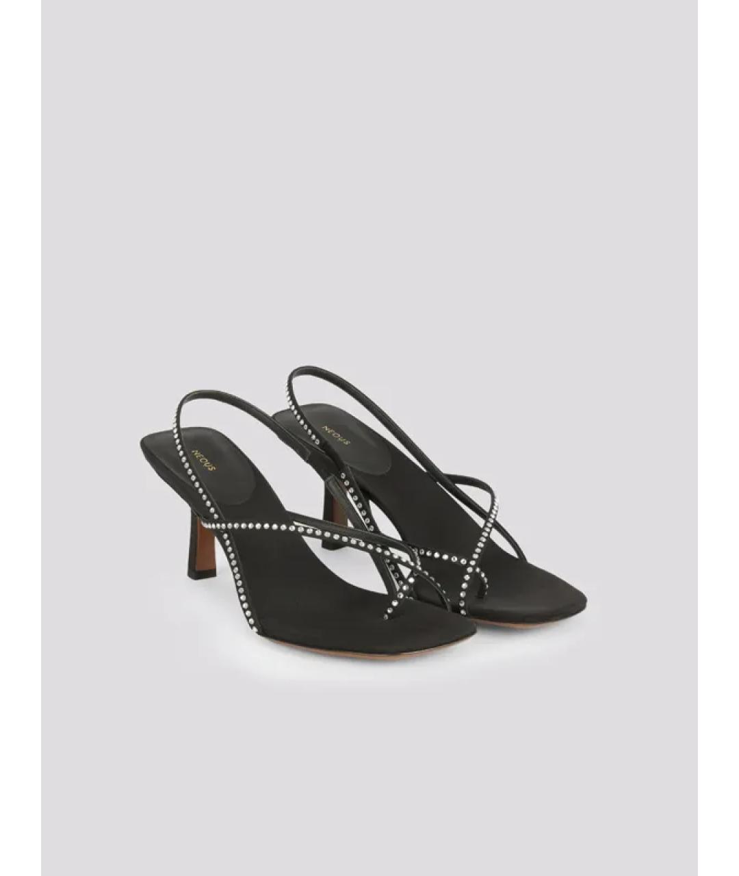 NEOUS Черные кожаные босоножки, фото 2