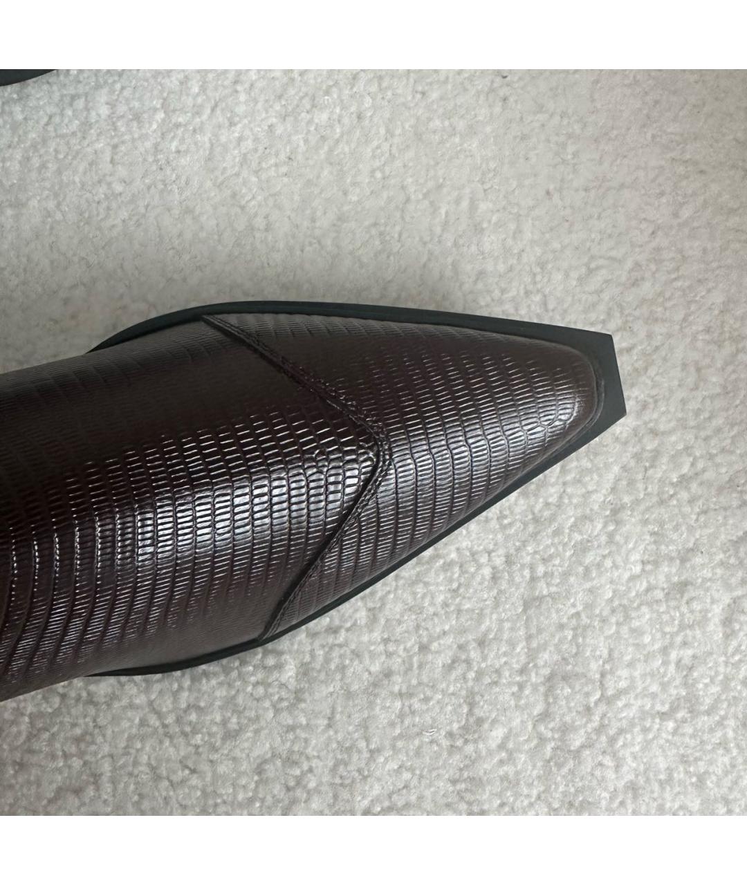 JIMMY CHOO Коричневые кожаные ботильоны, фото 7