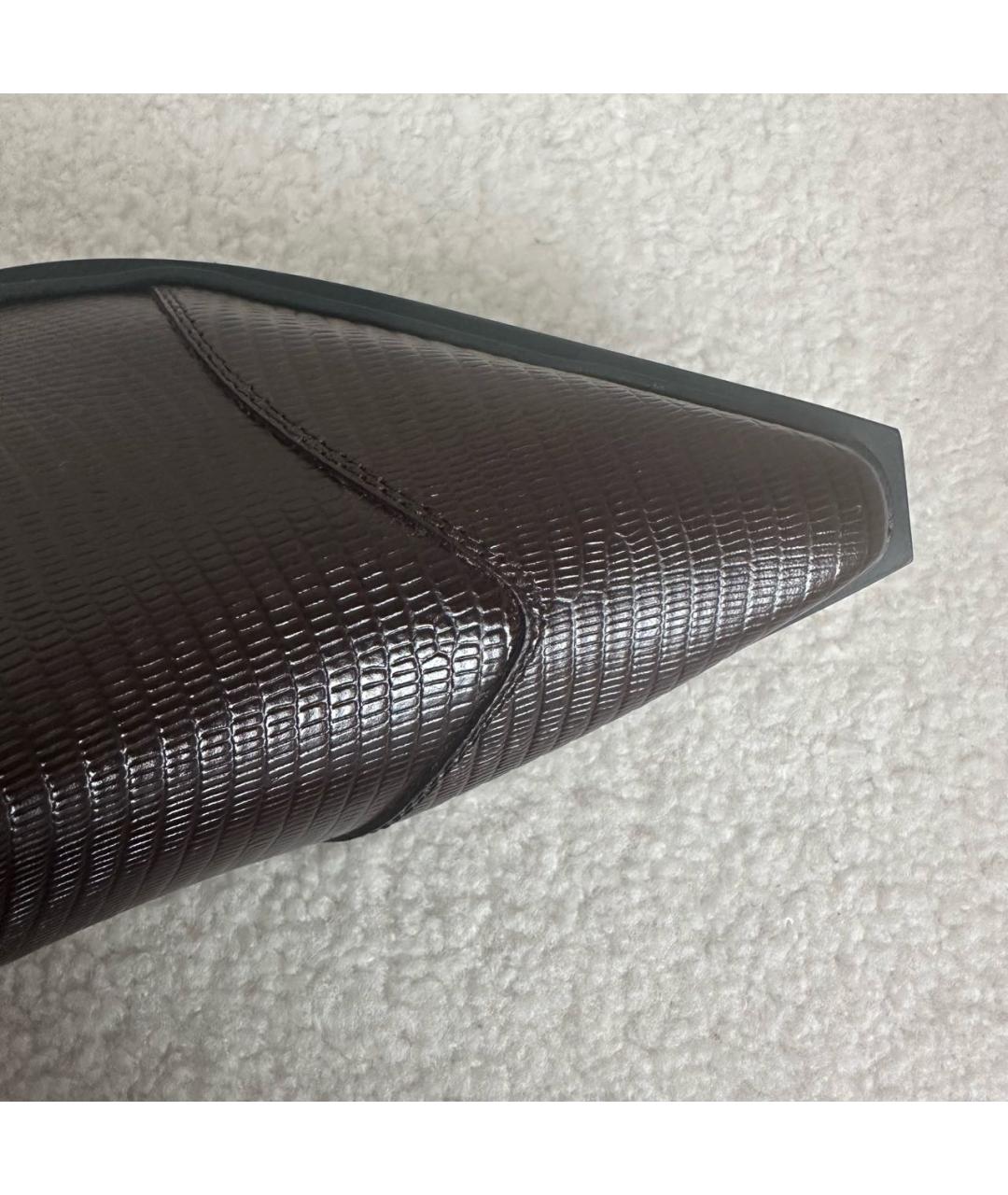 JIMMY CHOO Коричневые кожаные ботильоны, фото 6