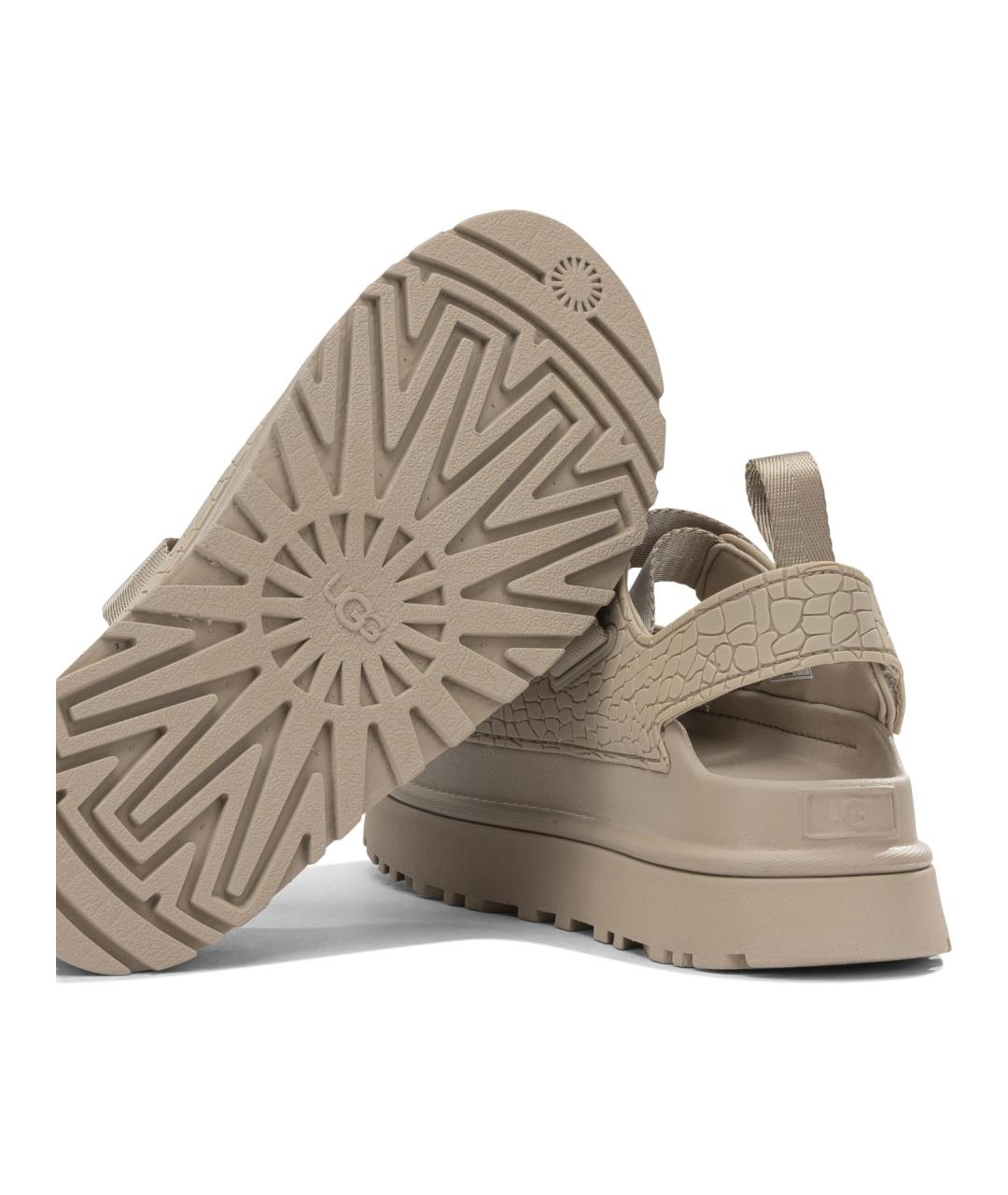 UGG AUSTRALIA Бежевые синтетические сандалии, фото 5