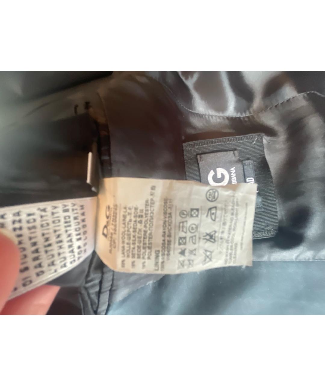 DOLCE&GABBANA Черный шерстяной пиджак, фото 6