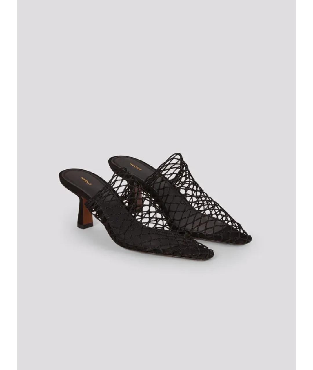 NEOUS Черные кожаные мюли, фото 2
