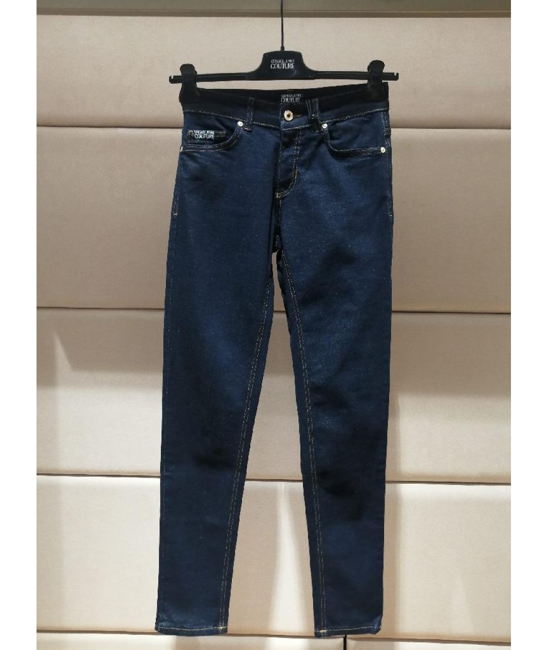 VERSACE JEANS COUTURE Черные хлопковые джинсы слим, фото 3