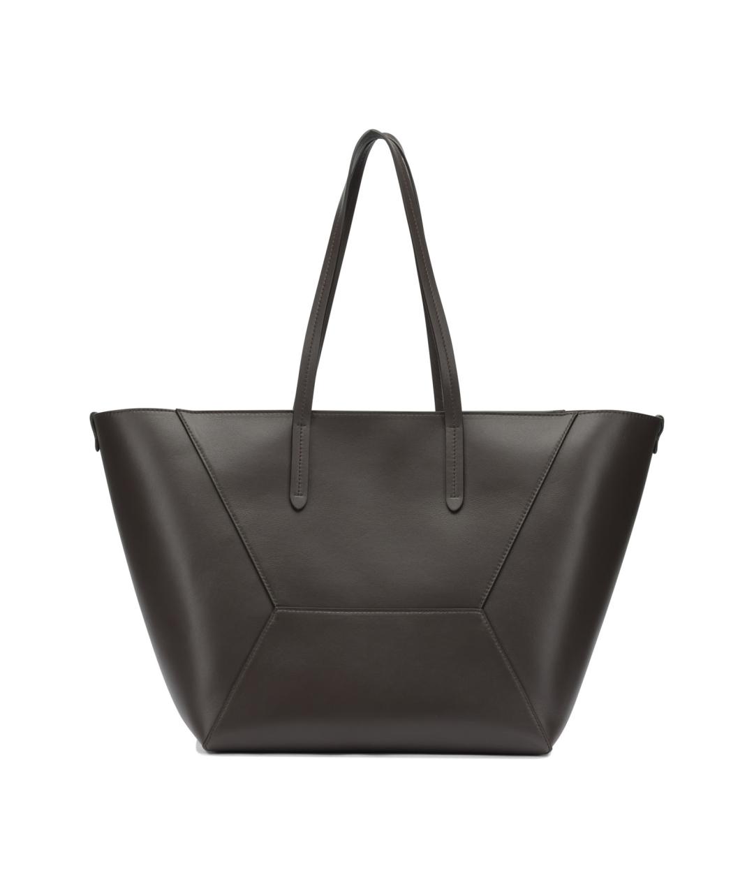 BRUNELLO CUCINELLI Коричневая кожаная сумка тоут, фото 3