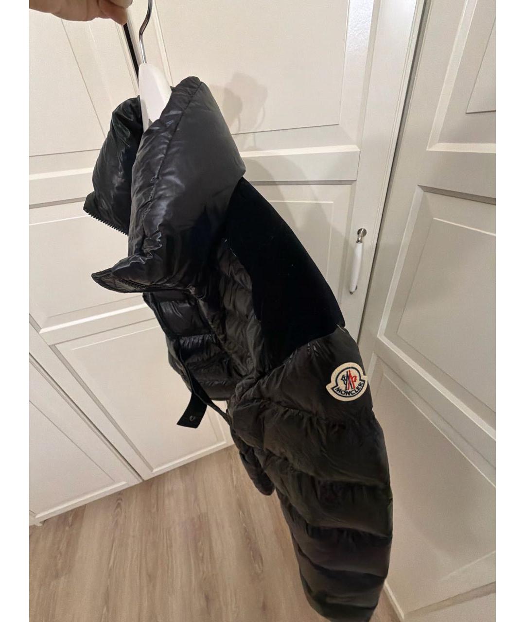 MONCLER Черный пуховик, фото 4