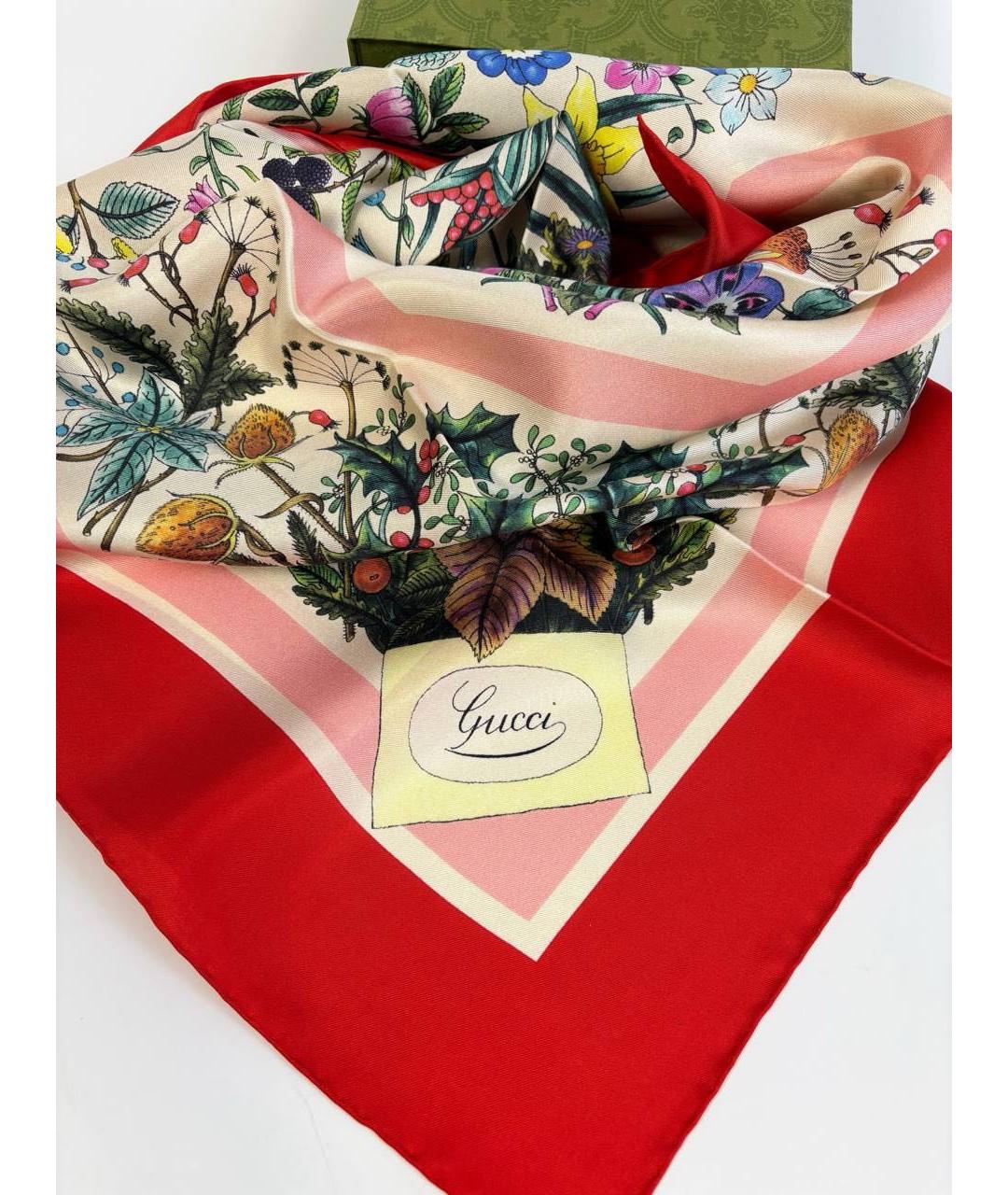 GUCCI Мульти шелковый платок, фото 8