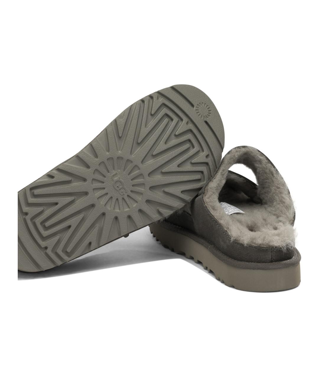 UGG AUSTRALIA Серые кожаные сандалии, фото 5