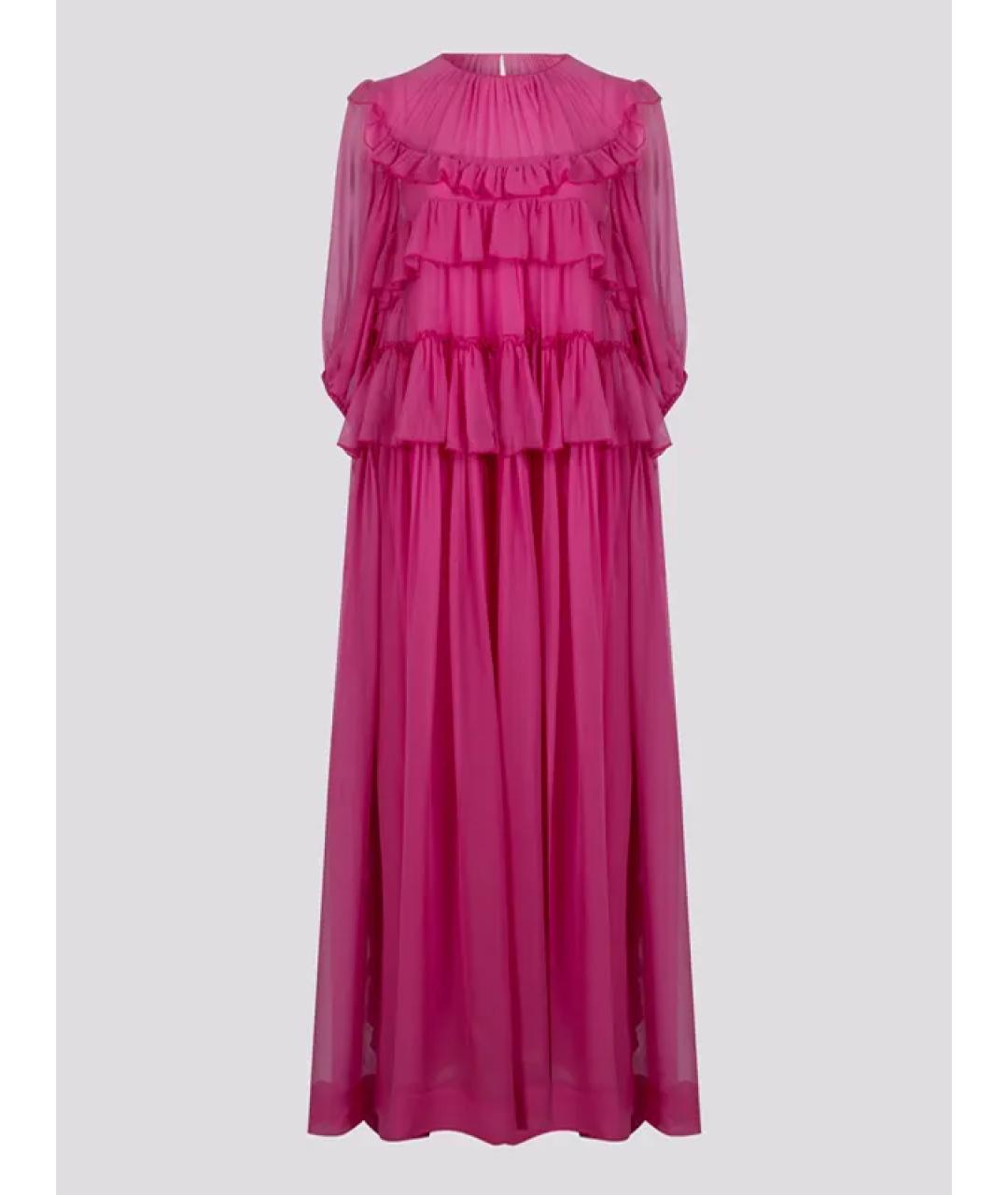 NO. 21 Розовое шелковое вечернее платье, фото 4