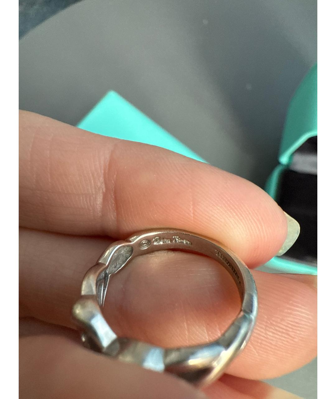 TIFFANY&CO Серебряное кольцо из белого золота, фото 4