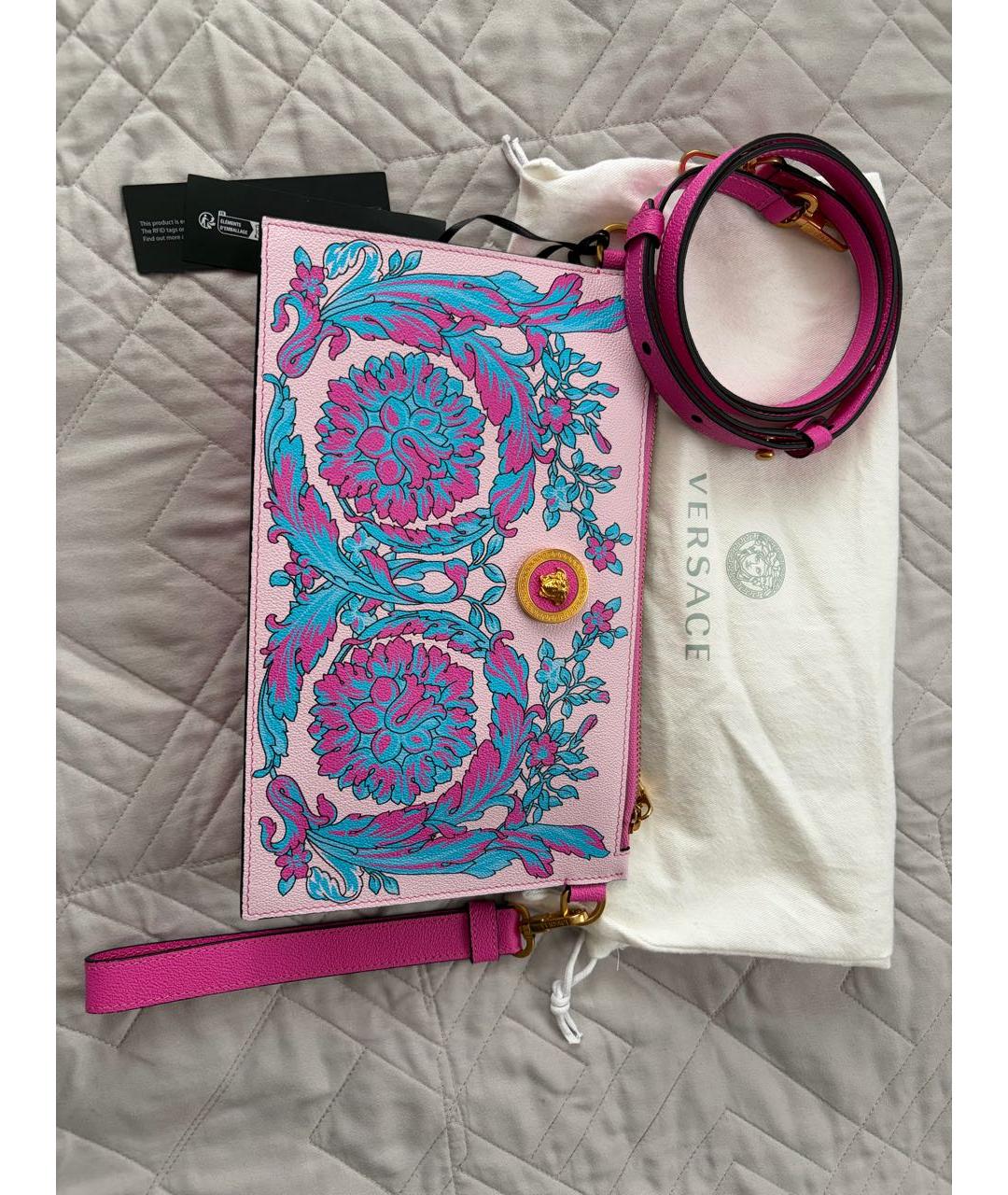 VERSACE Мульти сумка через плечо из экзотической кожи, фото 4