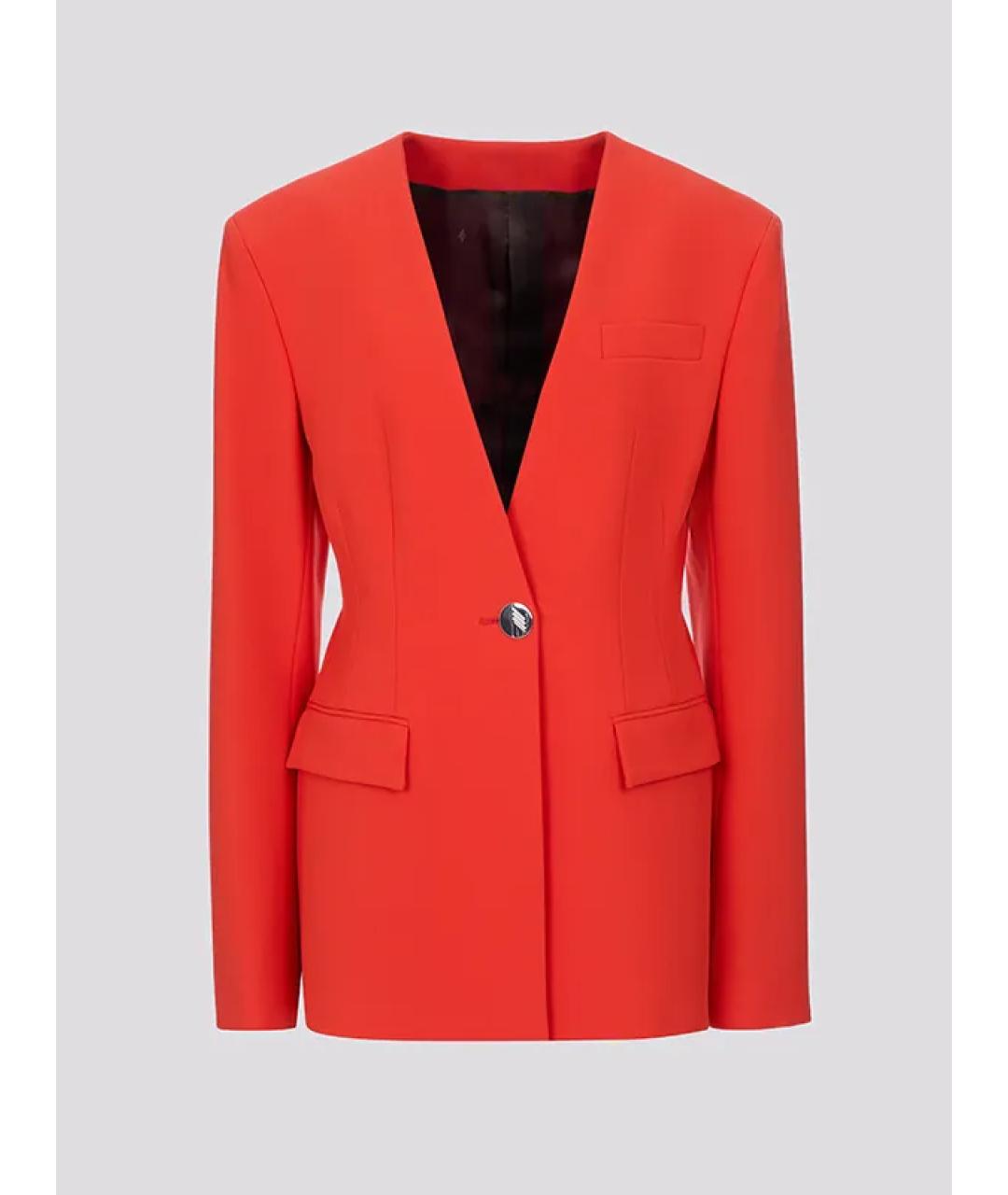 THE ATTICO Красный полиэстеровый жакет/пиджак, фото 3