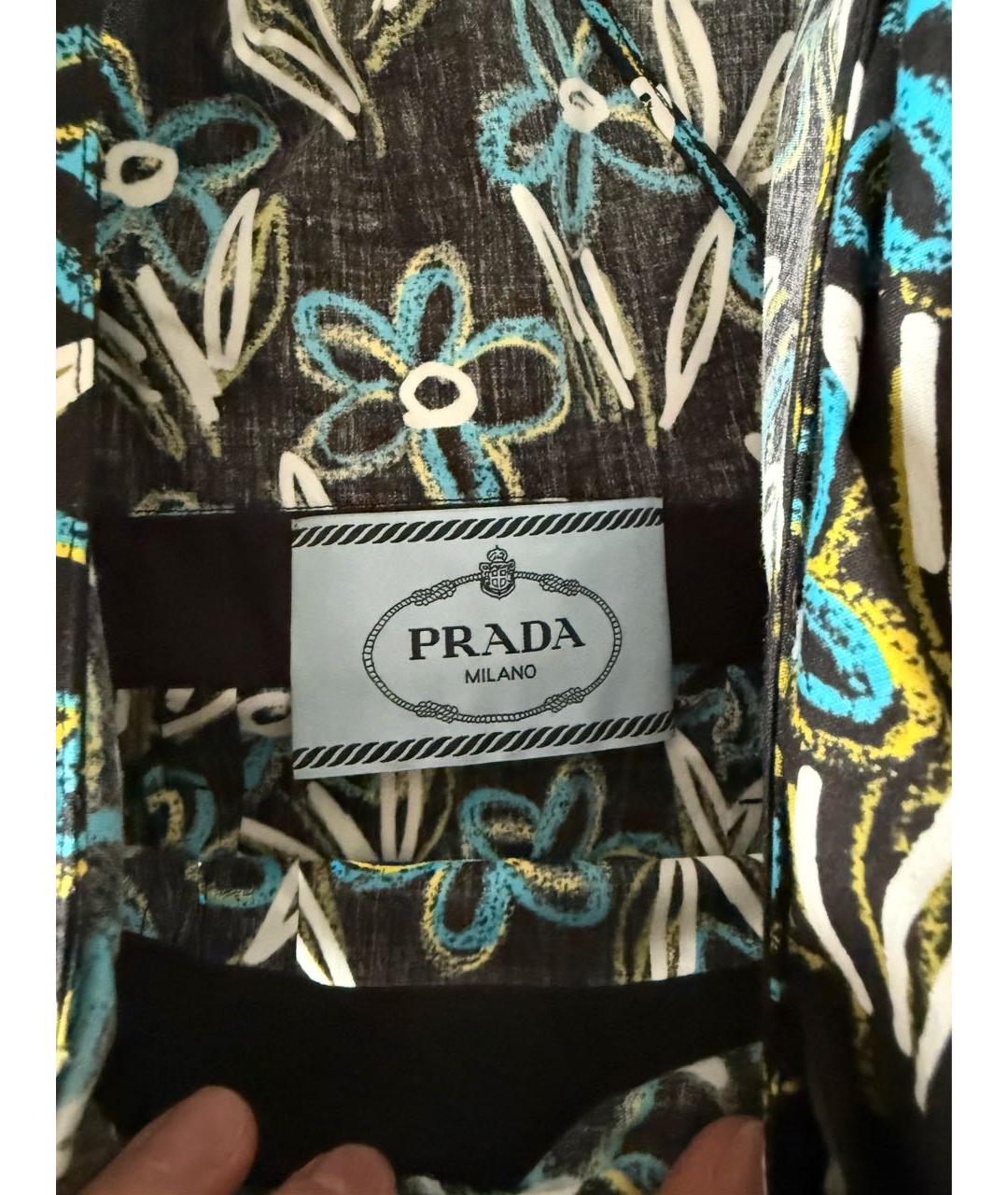 PRADA Мульти хлопковое повседневное платье, фото 4