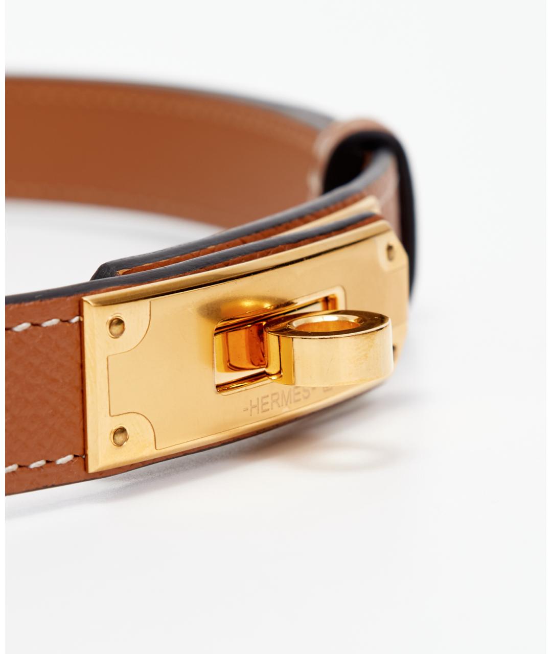 HERMES Коричневый кожаный ремень, фото 6